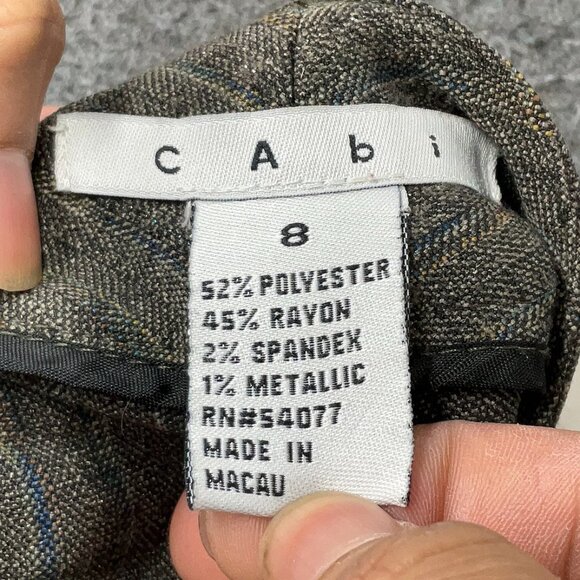 CAbi Trousers Work Pant Brown Grey Blue EUC - Picture 4 of 6